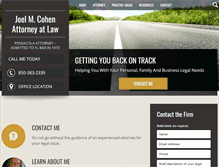 Tablet Screenshot of cohen-pensacolaattorney.com